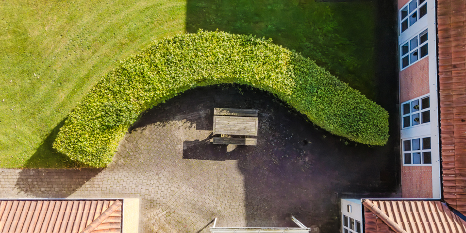 Midgårdhus fra luften